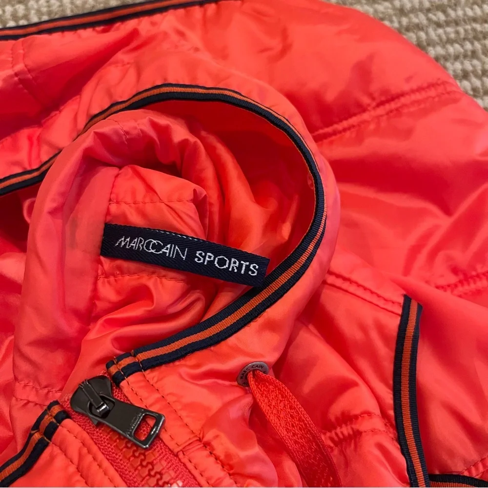 Marc Cain Sports Orange Hooded Puffer Vest N 2 (UK 10 US6) - Picture 3 of 6